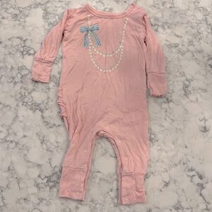 Posh Peanut Pearl Necklace Onesie 3-6M